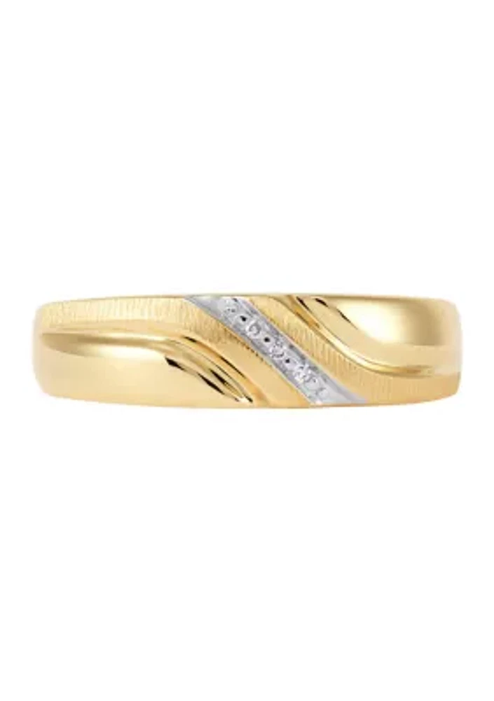 1/8 ct. t.w. Diamond Gents Ring in 10K Yellow Gold