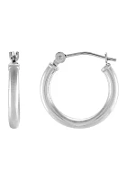 Hoop Earrings in 14K White Gold