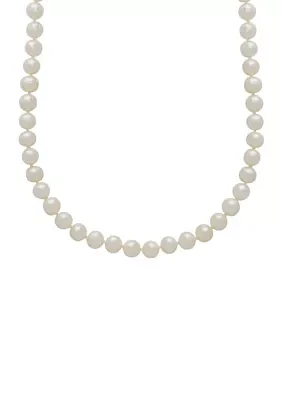 14K Yellow Gold and Freshwater Cultured Pearl Strand Necklace