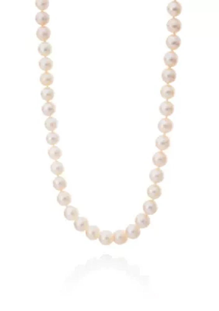 Freshwater Pearl Necklace in 14k Yellow Gold