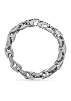 Stainless Steel Cubic Zirconia Chain Bracelet