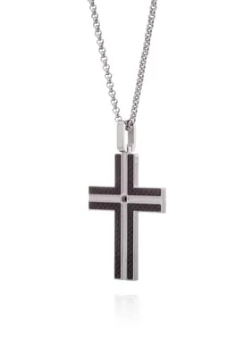 Cubic Zirconium Cross Pendant