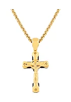 1 ct. t.w. Diamond Accent Pendant Necklace in Stainless Steel