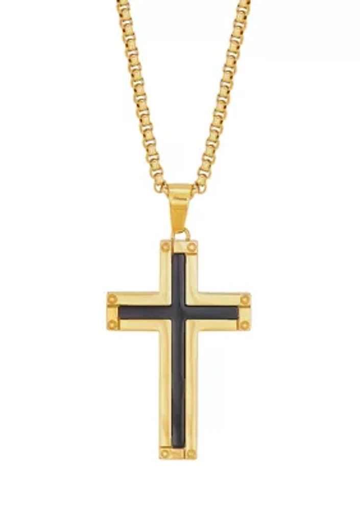 Cross Dangle Necklace in Stainless Steel