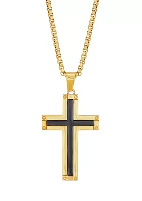 Cross Dangle Necklace in Stainless Steel