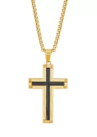 Cross Dangle Necklace in Stainless Steel