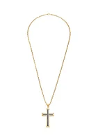 Cross Dangle Necklace in Stainless Steel