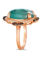 10 ct. t.w. Aquaprase Candy, 1/5 Chocolate Diamond®, and 1/4 Nude Diamond™ Ring 14K Strawberry Gold®