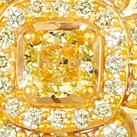 Couture® Pendant featuring 3/8 ct. t.w. Fancy Light Yellow Diamond, 1/20 ct. t.w. Vanilla Diamonds® set in P14 Two Tone Gold