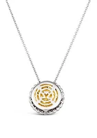 3/8 ct. t.w. Sunny Yellow Diamonds®, 1/5 ct. t.w. Vanilla Diamonds® Pendant Necklace in 14K Two Tone Gold