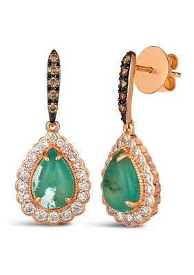 1 ct. t.w. Diamond Drop Aquaprase Earrings in 14K Rose Gold 