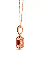 2.87 ct. t.w. Pomegranate Garnet™, 1/10 ct. t.w. Chocolate Diamonds®, 1/8 ct. t.w. Nude Diamonds™ Pendant Necklace in 14K Strawberry Gold®