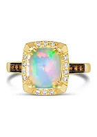 Ring featuring 1.58 ct. t.w. Neopolitan Opal™, 1/10 ct. t.w. Chocolate Diamonds®, 1/10 ct. t.w. Nude Diamonds™ set in 14K Honey Gold™