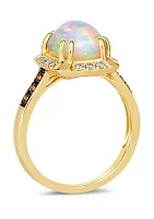 Ring featuring 1.58 ct. t.w. Neopolitan Opal™, 1/10 ct. t.w. Chocolate Diamonds®, 1/10 ct. t.w. Nude Diamonds™ set in 14K Honey Gold™