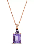 2.63 ct. t.w. Grape Amethyst™, 1/10 ct. t.w. Nude Diamonds™ Pendant Necklace in 14K Strawberry Gold®