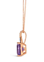 2.63 ct. t.w. Grape Amethyst™, 1/10 ct. t.w. Nude Diamonds™ Pendant Necklace in 14K Strawberry Gold®