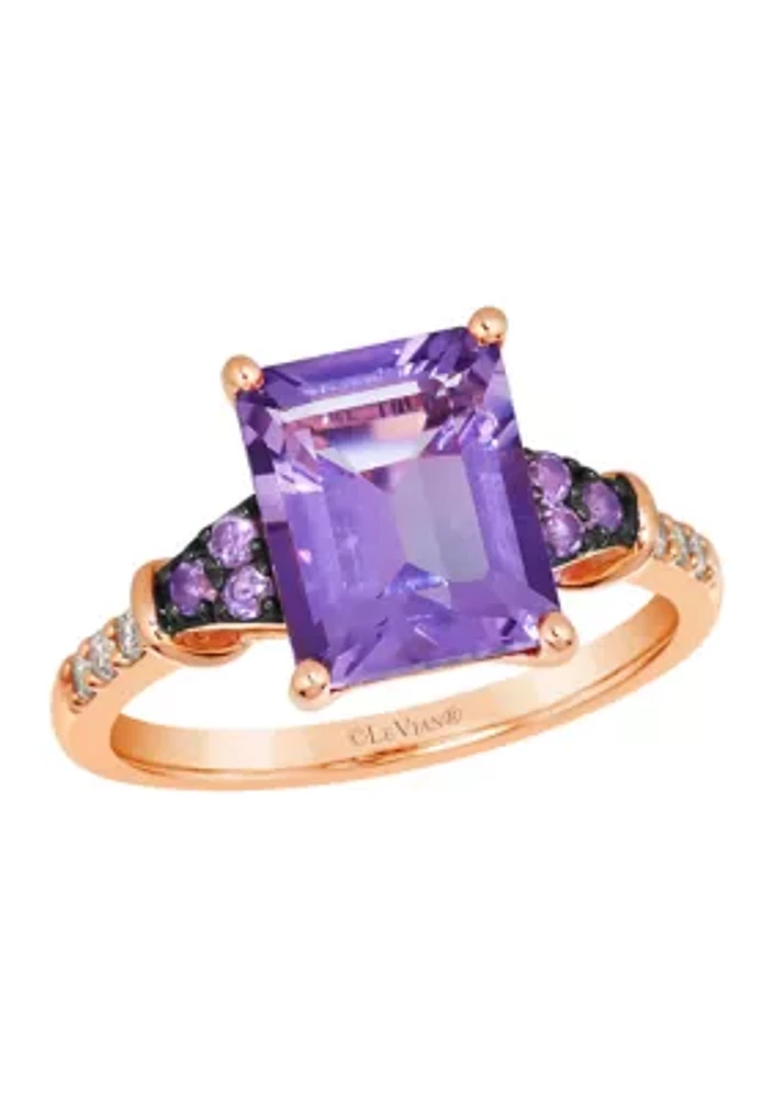 2.63 ct. t.w. Grape Amethyst™, 1/10 ct. t.w. Nude Diamonds™ Ring in 14K Strawberry Gold®