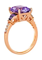 2.63 ct. t.w. Grape Amethyst™, 1/10 ct. t.w. Nude Diamonds™ Ring in 14K Strawberry Gold®