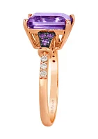 2.63 ct. t.w. Grape Amethyst™, 1/10 ct. t.w. Nude Diamonds™ Ring in 14K Strawberry Gold®