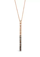 7/8 ct. t.w. Chocolate Ombré Diamonds® Ombré Pendant Necklace in 14K Strawberry Gold®