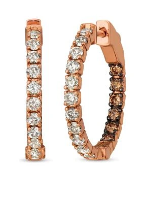 Nude Palette® 1 ct. t.w. Nude Diamond® Hoop Earrings in 14k Strawberry Gold®