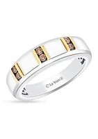 Men's 1/5 ct. t.w. Chocolate Diamonds® Ring in Sterling Silver and 14K Gold™