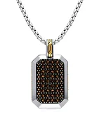 Men's 1.67 ct. t.w. Chocolate Quartz® Necklace in Sterling Silver and 14K Gold™