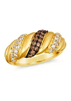  Ring featuring 1/3 ct. t.w. Chocolate Diamonds®, 1/2 ct. t.w. Nude Diamonds™ in 14K Honey Gold™