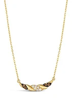  Necklace featuring 1/15 ct. t.w. Chocolate Diamonds®, 1/10 ct. t.w. Nude Diamonds™ in 14K Honey Gold™