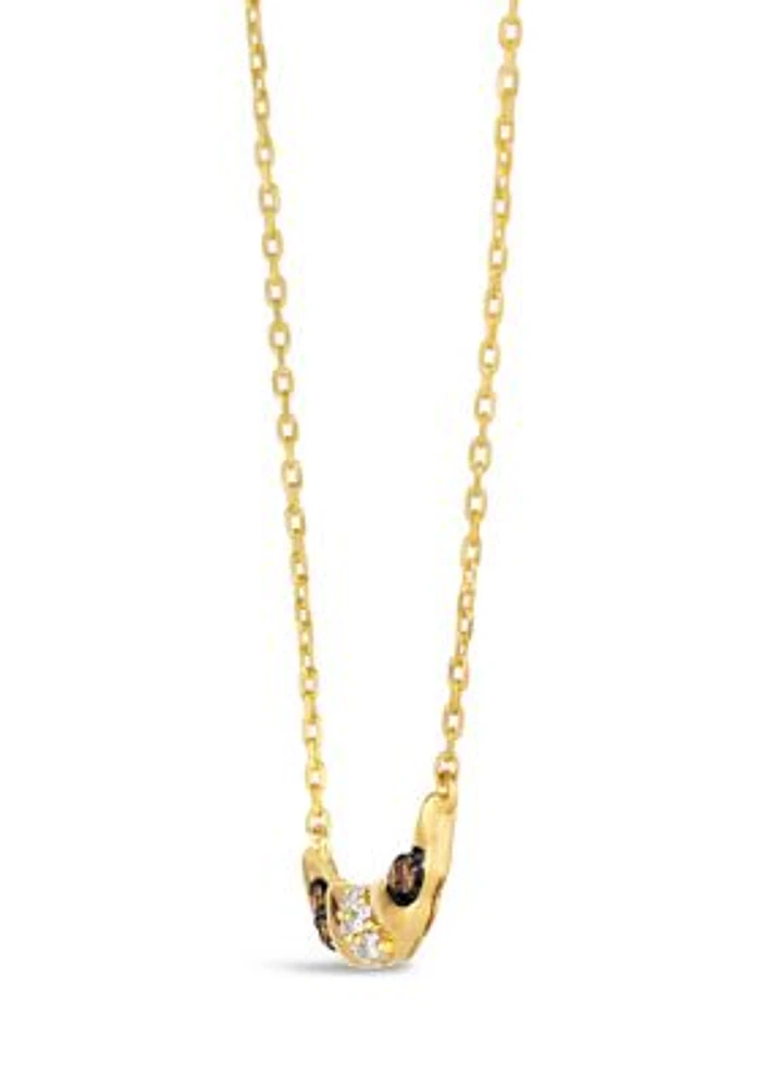  Necklace featuring 1/15 ct. t.w. Chocolate Diamonds®, 1/10 ct. t.w. Nude Diamonds™ in 14K Honey Gold™