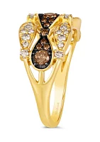 1/3 ct. t.w. Chocolate Diamonds®, 1/3 ct. t.w. Nude Diamonds™ Ring in 14K Honey Gold™