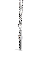  Chocolatier® Men's Pendant featuring 1/8 ct. t.w. Chocolate Diamonds®  in Sterling Silver and Strawberry Gold®