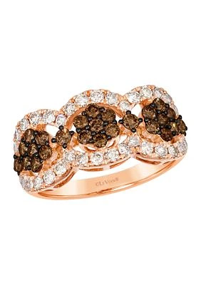 5/8 ct. t.w. Chocolate Diamonds®, 3/4 ct. t.w. Nude Diamonds™ Ring in 14K Strawberry Gold®