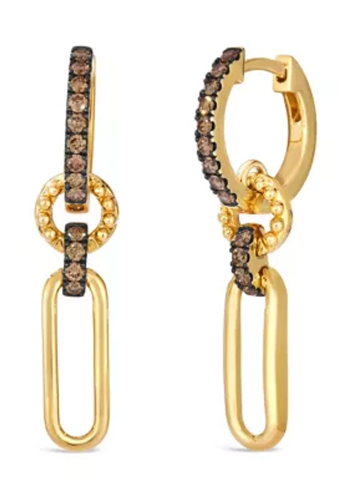 1/2 ct. t.w. Chocolate Diamonds® Earrings in 14K Honey Gold™