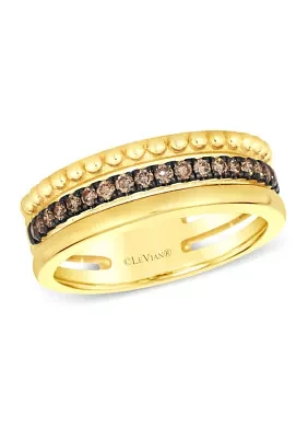 1/4 ct. t.w. Chocolate Diamonds® Chocolatier® Ring in 14K Honey Gold™