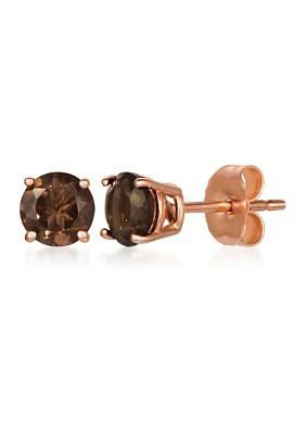 3/8 ct. t.w. Chocolate Quartz® Earrings in 14K Strawberry Gold® 