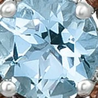 3/8 ct. t.w. Sea Blue Aquamarine®, 1/8 ct. t.w. Chocolate Diamonds®, 1/10 ct. t.w. Nude Diamonds™ in 14K Vanilla Gold®