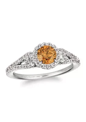 3/4 ct. t.w. Chocolate Diamonds®, 1/2 ct. t.w. Vanilla Diamonds® Ring in Platinum