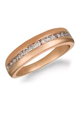 Ring featuring 1/2 ct. t.w. Nude Diamonds™ set in 14K Strawberry Gold®