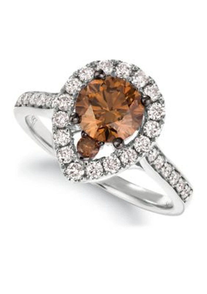 1 ct. t.w. Chocolate Diamonds®, 1/2 ct. t.w. Nude Diamonds™ Ring in 14K Vanilla Gold®