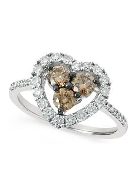 Ring featuring  1/2 ct. t.w. Chocolate Diamonds®, 3/8 ct. t.w. Nude Diamonds™ in 14K Vanilla Gold®