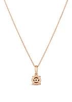 1/10 ct. t.w. Chocolate Diamond Pendant Necklace in 14K Strawberry Gold®