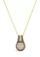  Pendant featuring 3/8 ct. t.w. Nude Diamonds™, 1/5 ct. t.w. Chocolate Diamonds® set in 14K Honey Gold™