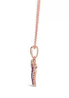 1/3 ct. t.w. Passion Ruby™, 1/4 ct. t.w. Nude Diamonds™ Pendant Necklace in 14K Strawberry Gold®