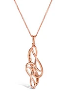 1/3 ct. t.w. Chocolate Diamonds®, 1/5 ct. t.w. Vanilla Diamonds® Pendant Necklace in 14K Strawberry Gold®