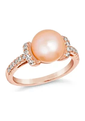 Strawberry Pearls®, 1/3 ct. t.w. Nude Diamonds™ Ring in 14K Strawberry Gold®