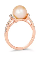 Strawberry Pearls®, 1/3 ct. t.w. Nude Diamonds™ Ring in 14K Strawberry Gold®