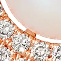 1/3 ct. t.w. Peach Morganite™, Vanilla Pearls™, 7/8 ct. t.w. Nude Diamonds™ Necklace in 14K Strawberry Gold®