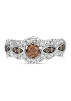 1/2 ct. t.w. Chocolate Diamonds®, 1/2 ct. t.w. Nude Diamonds™ Ring in 14K Two Tone Gold