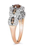 1/2 ct. t.w. Chocolate Diamonds®, 1/2 ct. t.w. Nude Diamonds™ Ring in 14K Two Tone Gold